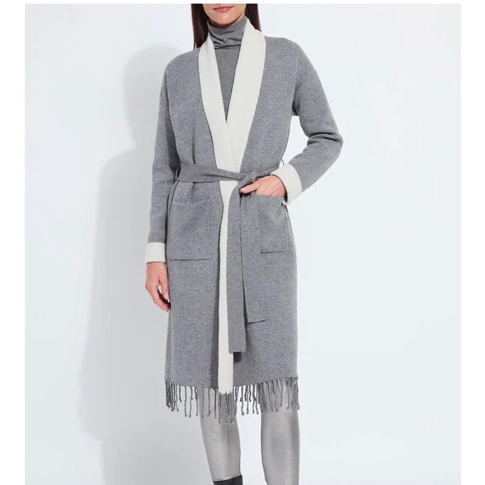 Lyssé NWT Fringed Sweater Coat